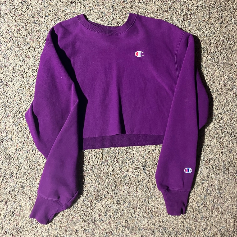 Cropped Champion Reverse Weave Sweater